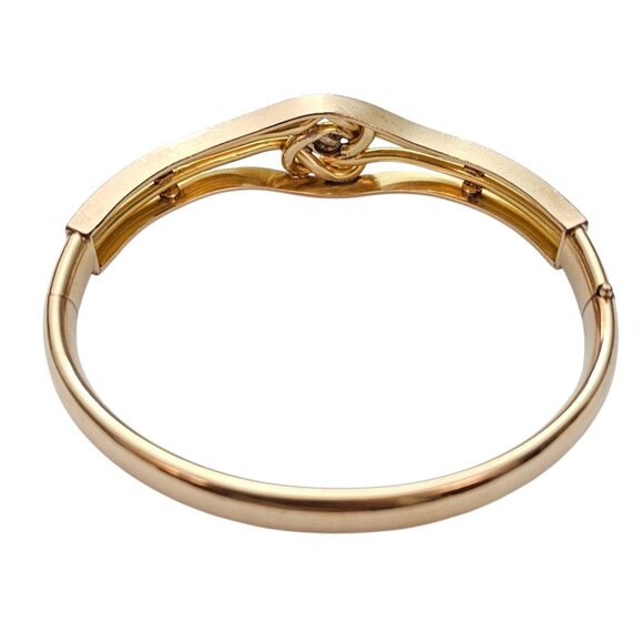 Cam And Co. Gold Filled Celtic Knot Design Hinged Bracelet, Signed - Picture 6 of 16